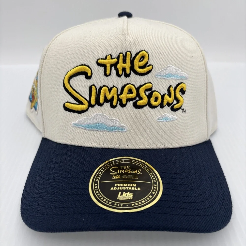 The Simpsons Premium Adjustable Lids A-Frame Hat Exclusive Cream Navy